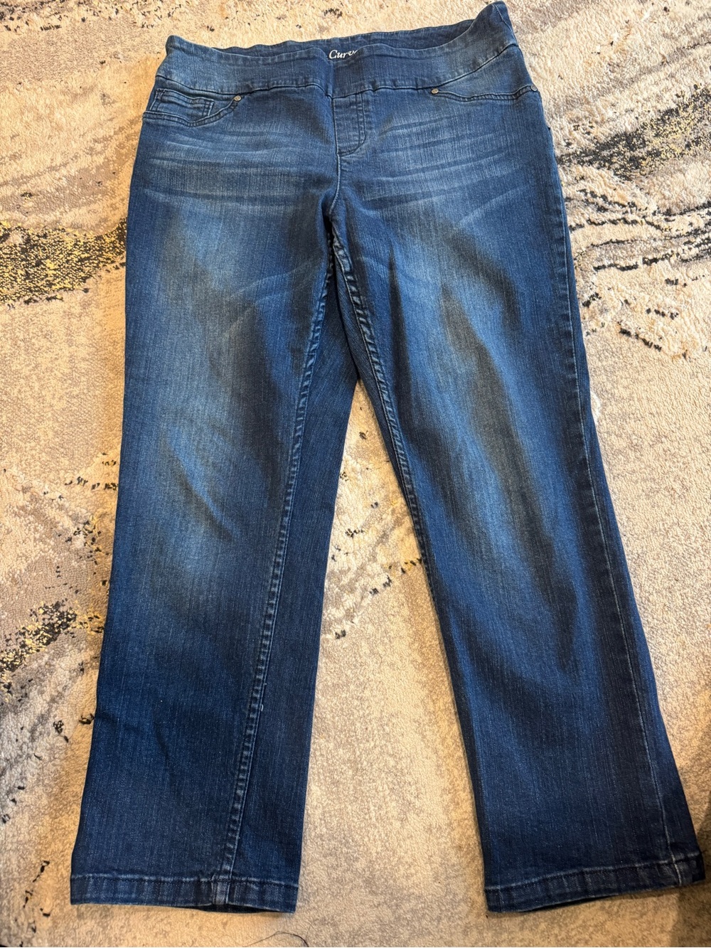 Curve Perfect Dark Blue Boot Cut Jeans